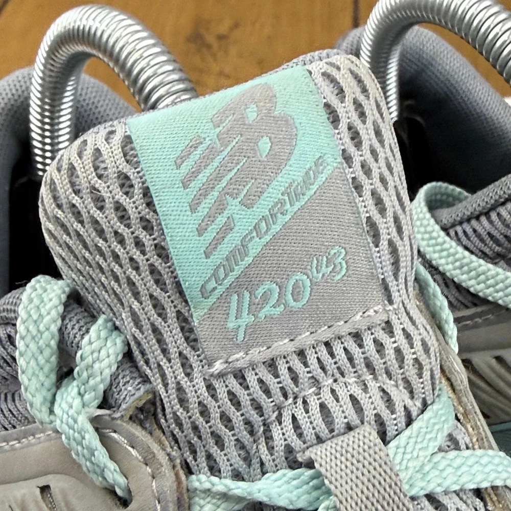 New Balance 420v3 Comfort Ride Running Shoes Grey Mint W420LS3 Womens 9